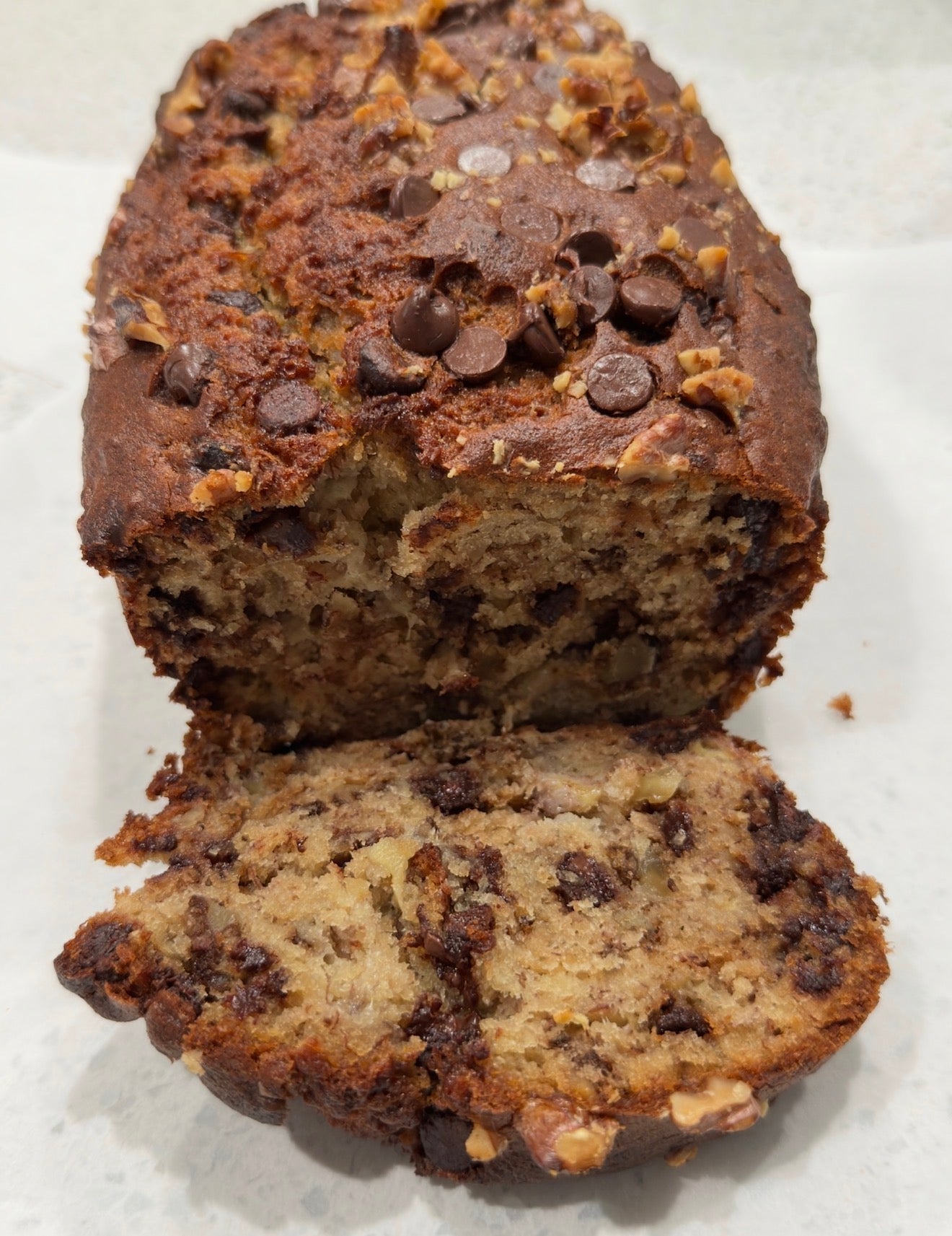Walnut Chocolate Chip Banana Bread